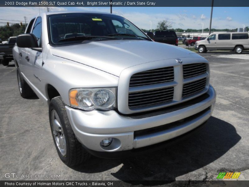 Bright Silver Metallic / Dark Slate Gray 2003 Dodge Ram 1500 SLT Quad Cab 4x4
