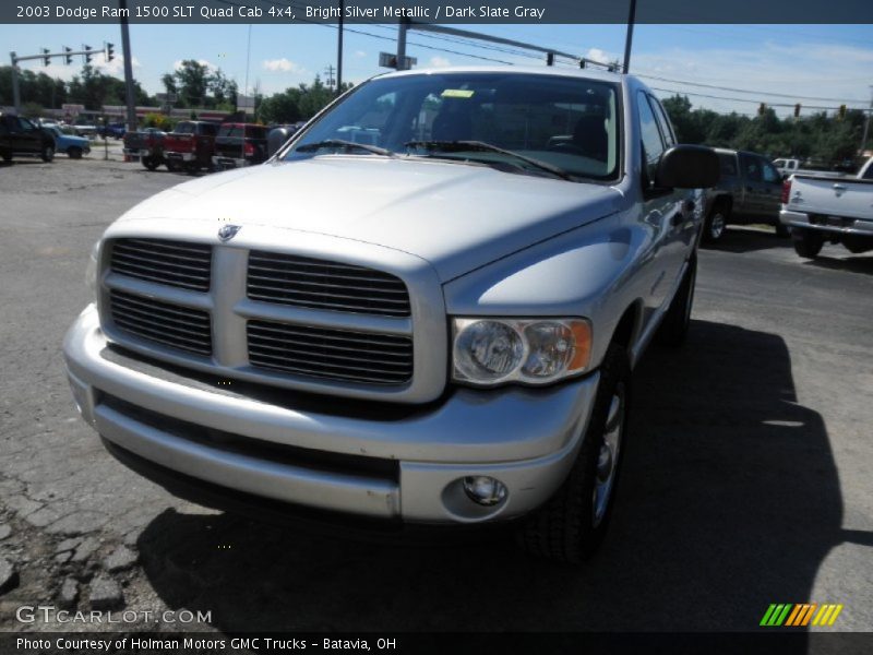 Bright Silver Metallic / Dark Slate Gray 2003 Dodge Ram 1500 SLT Quad Cab 4x4