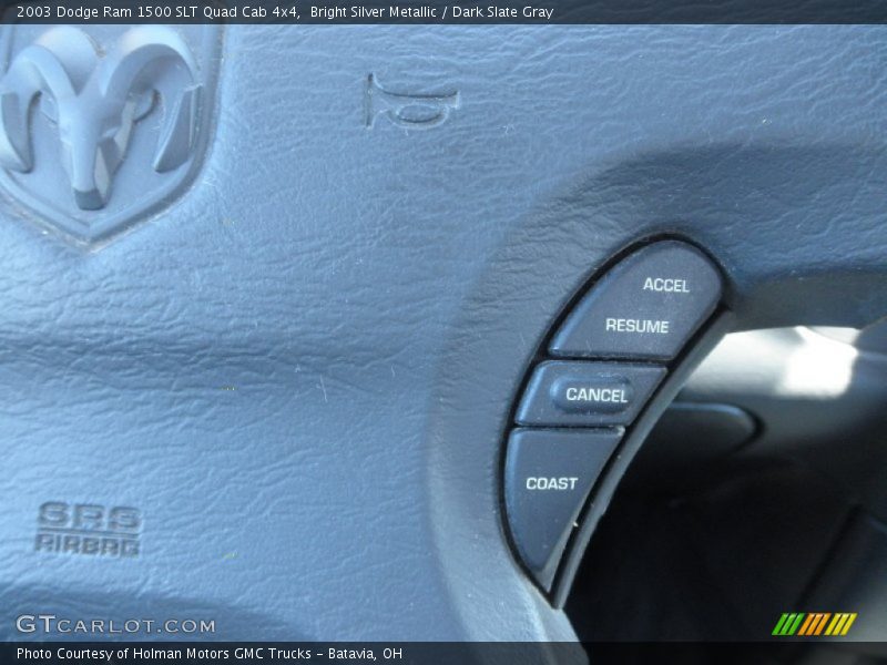 Bright Silver Metallic / Dark Slate Gray 2003 Dodge Ram 1500 SLT Quad Cab 4x4