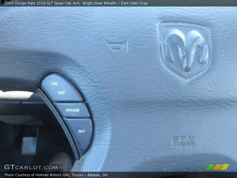 Bright Silver Metallic / Dark Slate Gray 2003 Dodge Ram 1500 SLT Quad Cab 4x4