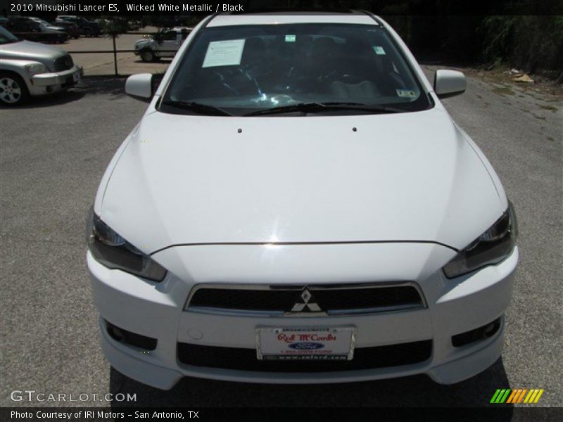 Wicked White Metallic / Black 2010 Mitsubishi Lancer ES