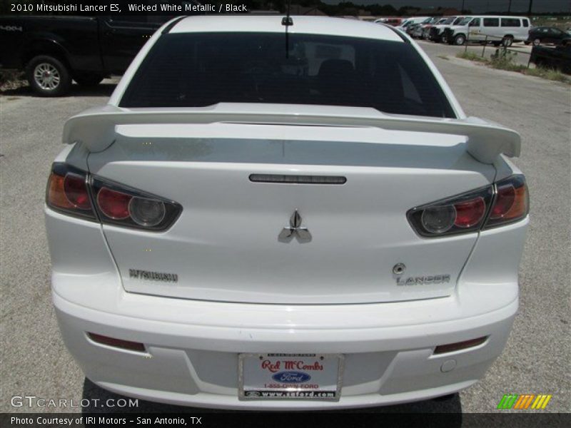 Wicked White Metallic / Black 2010 Mitsubishi Lancer ES