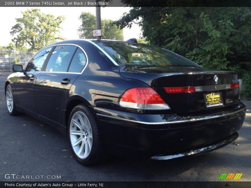 Jet Black / Black/Black 2003 BMW 7 Series 745Li Sedan