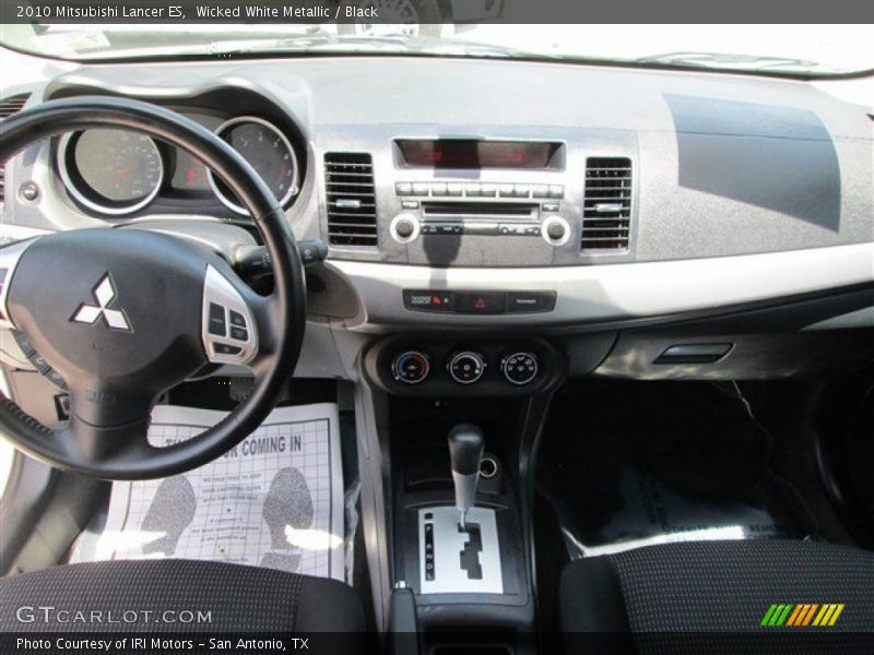 Wicked White Metallic / Black 2010 Mitsubishi Lancer ES