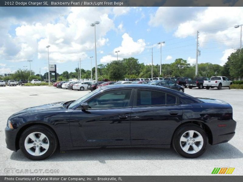 Blackberry Pearl / Black/Light Frost Beige 2012 Dodge Charger SE