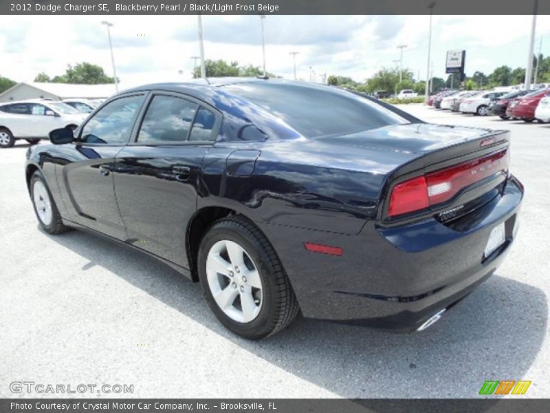 Blackberry Pearl / Black/Light Frost Beige 2012 Dodge Charger SE