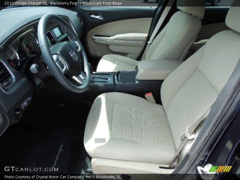 Blackberry Pearl / Black/Light Frost Beige 2012 Dodge Charger SE