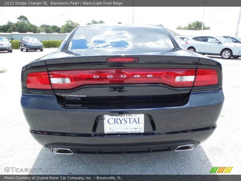 Blackberry Pearl / Black/Light Frost Beige 2012 Dodge Charger SE
