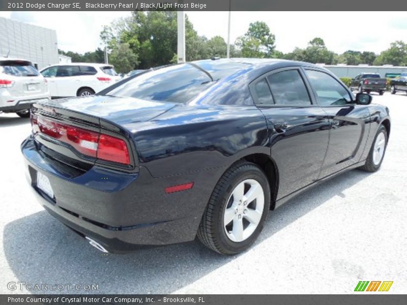 Blackberry Pearl / Black/Light Frost Beige 2012 Dodge Charger SE