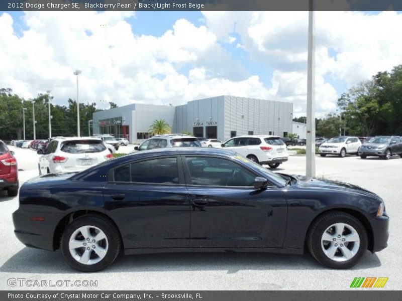 Blackberry Pearl / Black/Light Frost Beige 2012 Dodge Charger SE