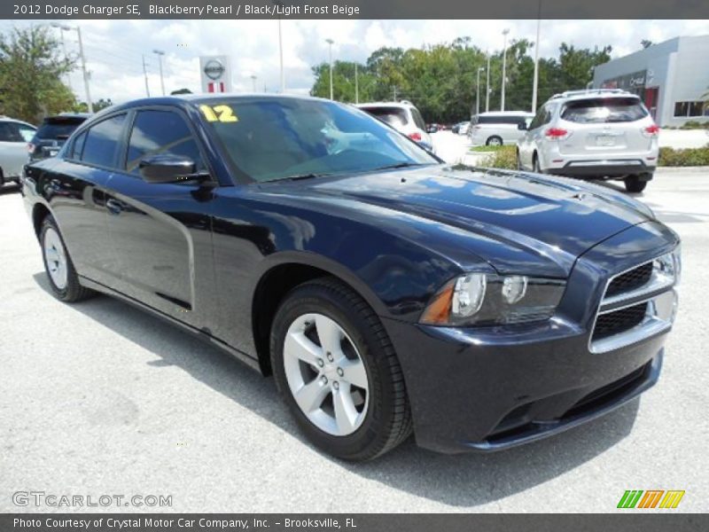 Blackberry Pearl / Black/Light Frost Beige 2012 Dodge Charger SE