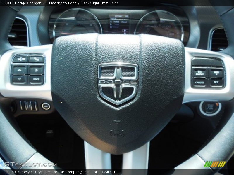 Blackberry Pearl / Black/Light Frost Beige 2012 Dodge Charger SE