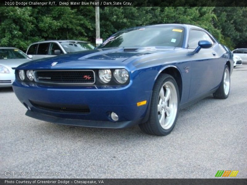 Deep Water Blue Pearl / Dark Slate Gray 2010 Dodge Challenger R/T