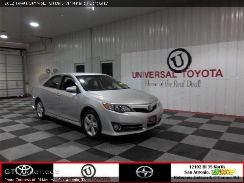 Classic Silver Metallic / Light Gray 2012 Toyota Camry SE