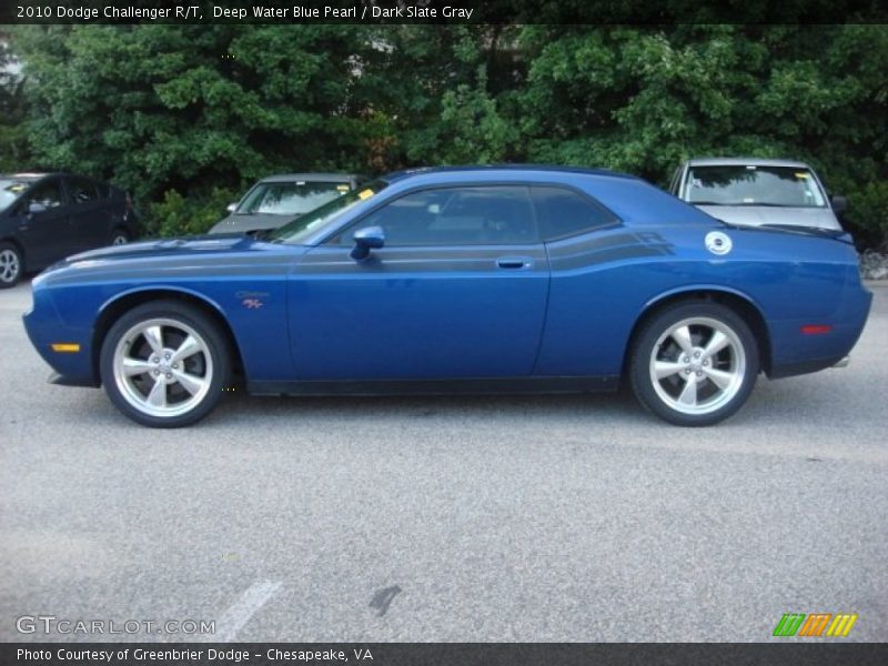 Deep Water Blue Pearl / Dark Slate Gray 2010 Dodge Challenger R/T