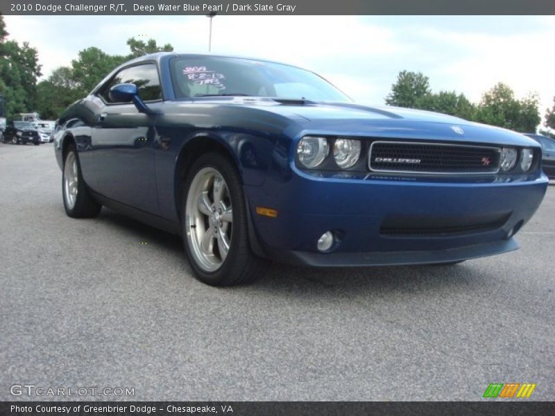 Deep Water Blue Pearl / Dark Slate Gray 2010 Dodge Challenger R/T