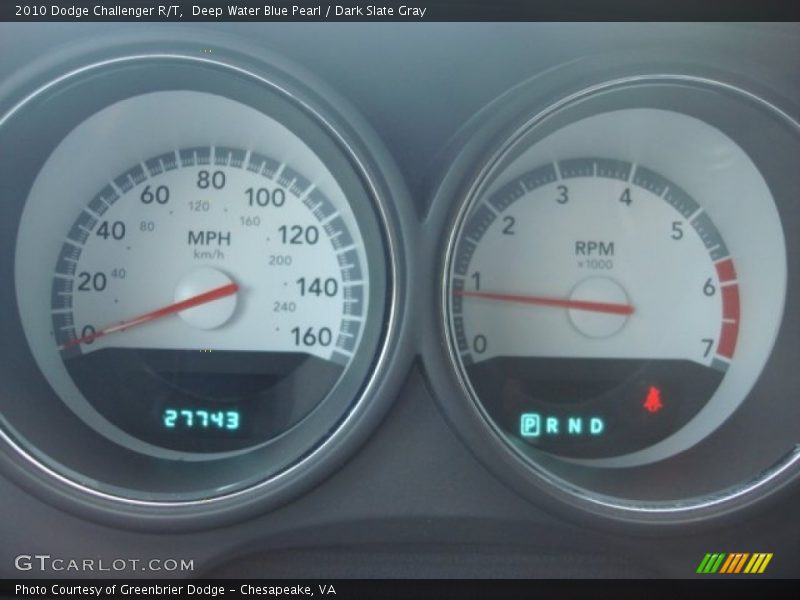 Deep Water Blue Pearl / Dark Slate Gray 2010 Dodge Challenger R/T