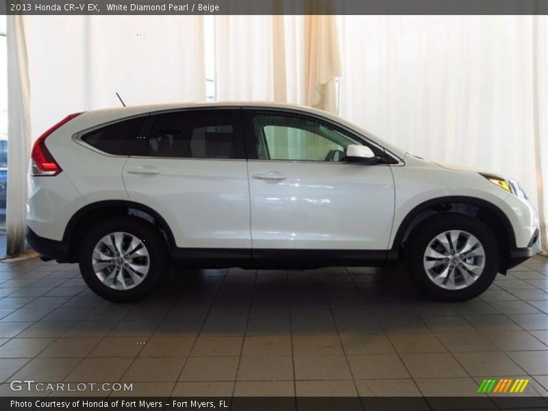 White Diamond Pearl / Beige 2013 Honda CR-V EX