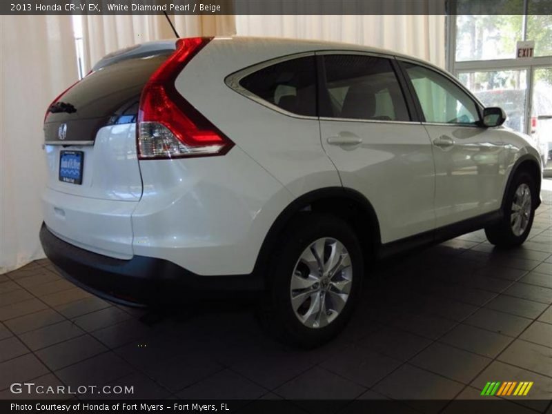 White Diamond Pearl / Beige 2013 Honda CR-V EX
