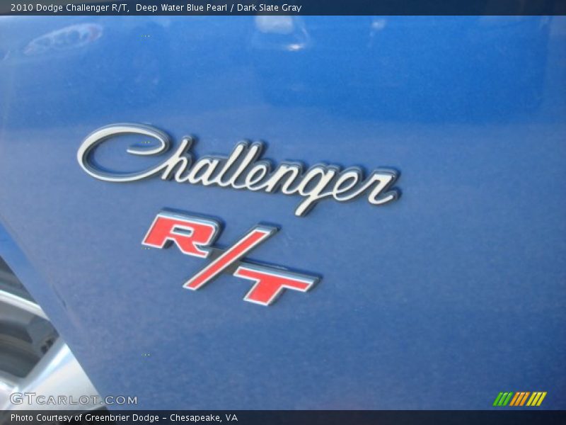 Deep Water Blue Pearl / Dark Slate Gray 2010 Dodge Challenger R/T
