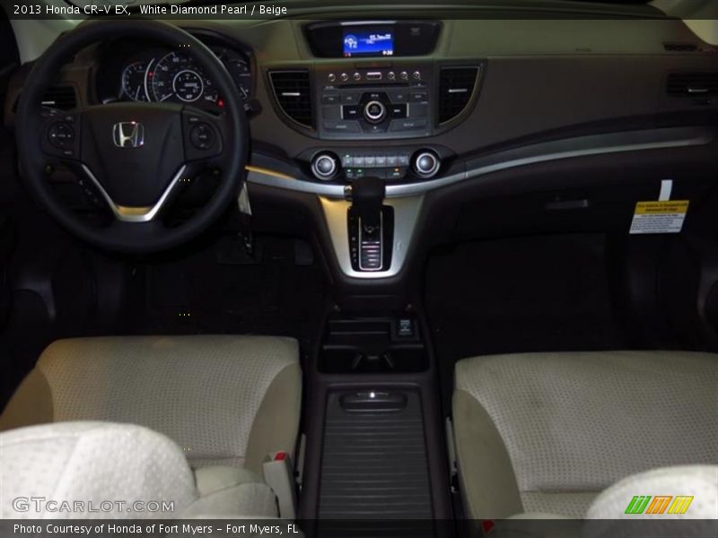 White Diamond Pearl / Beige 2013 Honda CR-V EX
