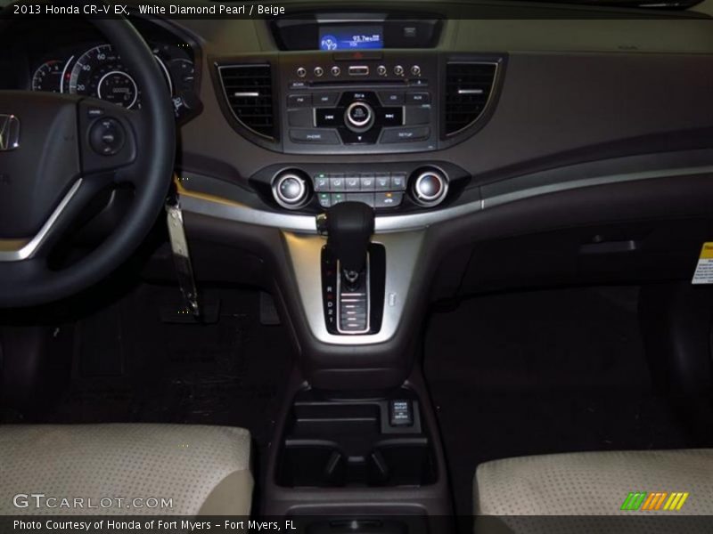 White Diamond Pearl / Beige 2013 Honda CR-V EX