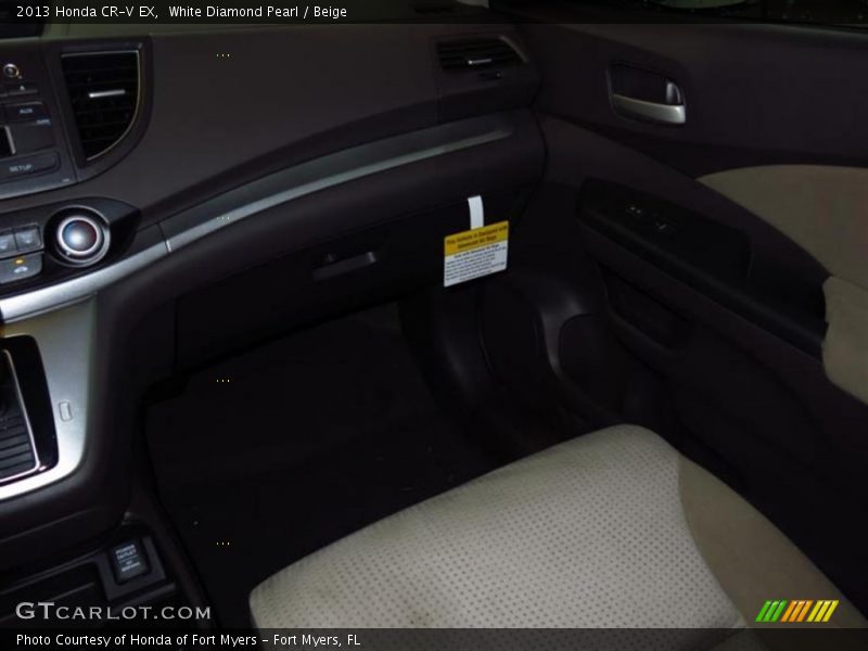 White Diamond Pearl / Beige 2013 Honda CR-V EX