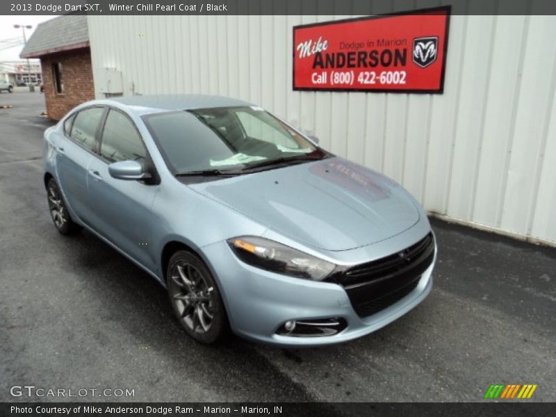 Winter Chill Pearl Coat / Black 2013 Dodge Dart SXT