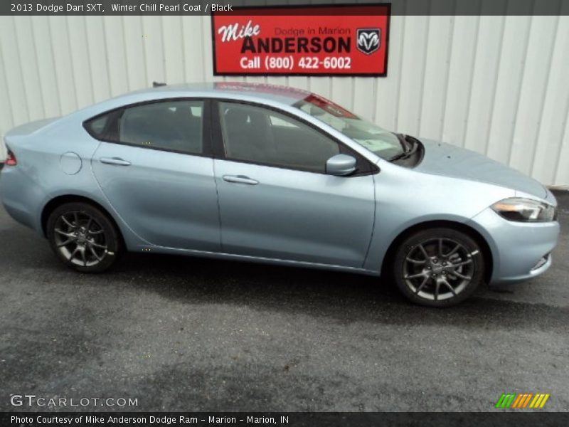Winter Chill Pearl Coat / Black 2013 Dodge Dart SXT