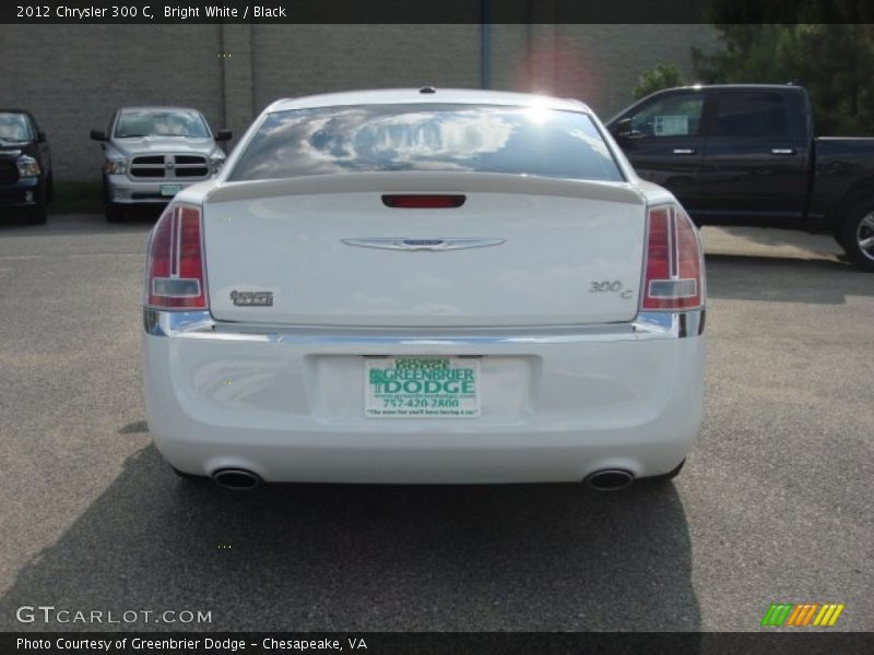 Bright White / Black 2012 Chrysler 300 C