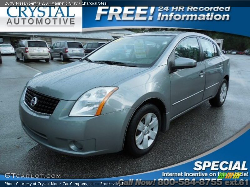 Magnetic Gray / Charcoal/Steel 2008 Nissan Sentra 2.0
