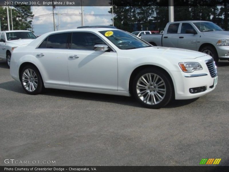 Bright White / Black 2012 Chrysler 300 C