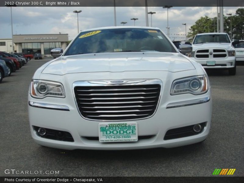 Bright White / Black 2012 Chrysler 300 C