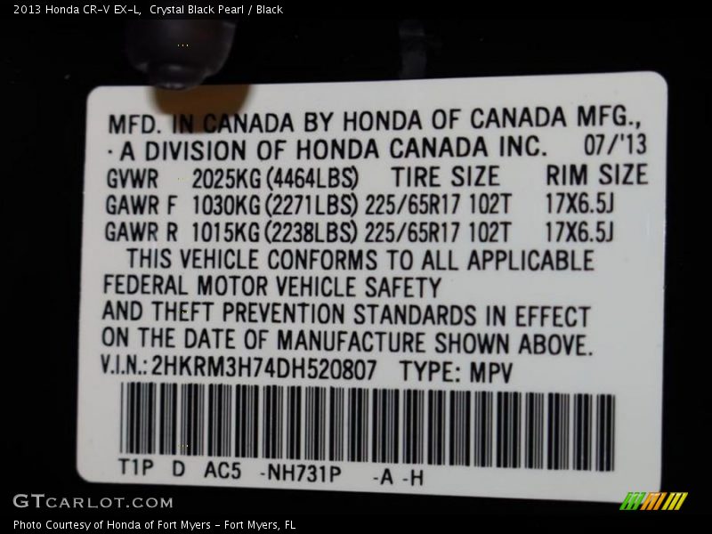 Crystal Black Pearl / Black 2013 Honda CR-V EX-L