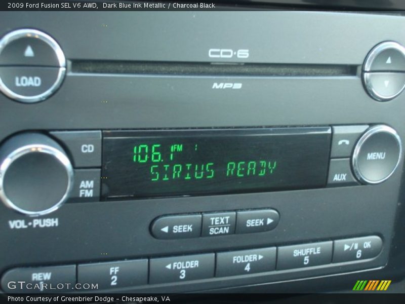 Audio System of 2009 Fusion SEL V6 AWD