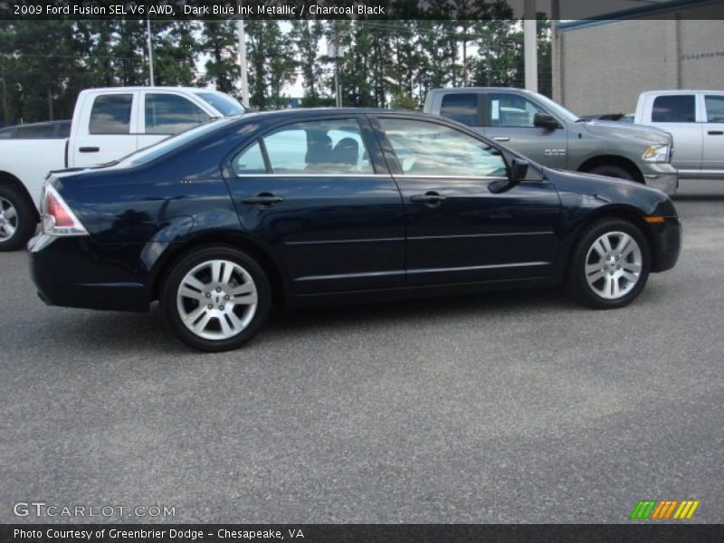 Dark Blue Ink Metallic / Charcoal Black 2009 Ford Fusion SEL V6 AWD