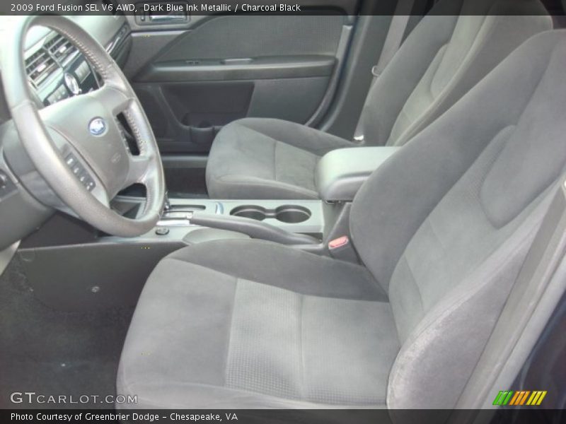 Dark Blue Ink Metallic / Charcoal Black 2009 Ford Fusion SEL V6 AWD