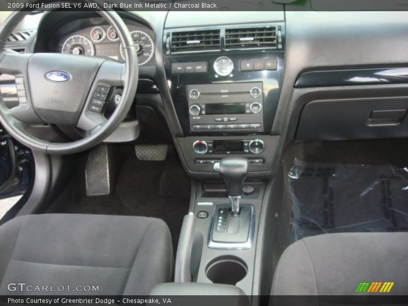 Dark Blue Ink Metallic / Charcoal Black 2009 Ford Fusion SEL V6 AWD