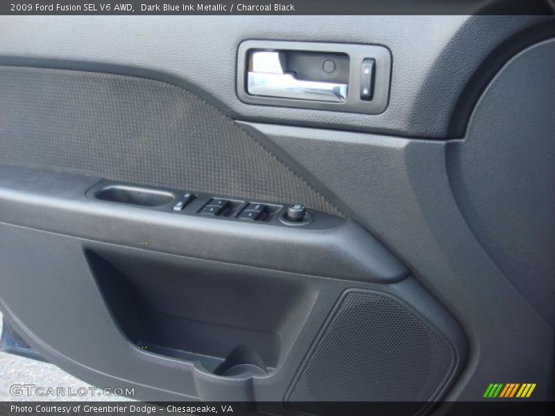Dark Blue Ink Metallic / Charcoal Black 2009 Ford Fusion SEL V6 AWD
