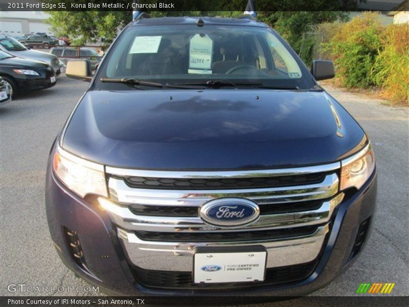 Kona Blue Metallic / Charcoal Black 2011 Ford Edge SE