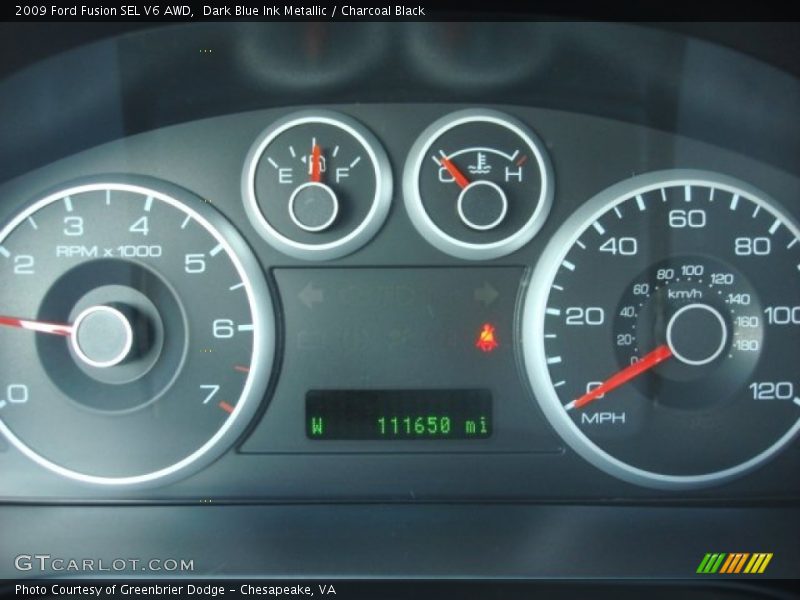 Dark Blue Ink Metallic / Charcoal Black 2009 Ford Fusion SEL V6 AWD