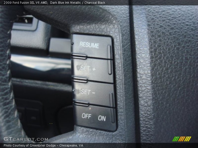 Dark Blue Ink Metallic / Charcoal Black 2009 Ford Fusion SEL V6 AWD