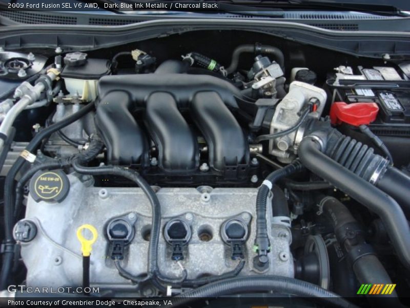 Dark Blue Ink Metallic / Charcoal Black 2009 Ford Fusion SEL V6 AWD