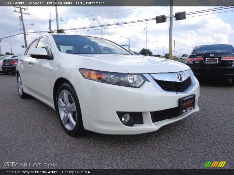 Premium White Pearl / Parchment 2010 Acura TSX Sedan
