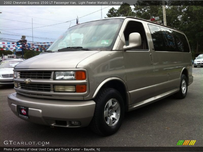 Light Pewter Metallic / Neutral 2002 Chevrolet Express 1500 LT Passenger Van