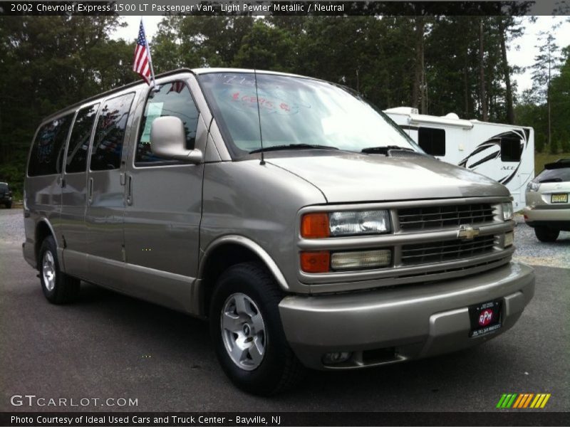 Light Pewter Metallic / Neutral 2002 Chevrolet Express 1500 LT Passenger Van