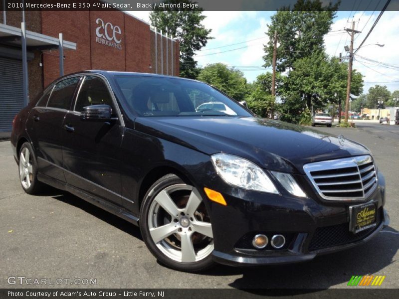 Black / Almond Beige 2010 Mercedes-Benz E 350 4Matic Sedan