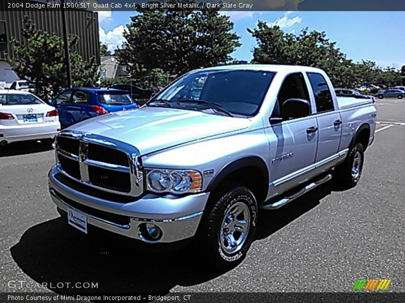 Bright Silver Metallic / Dark Slate Gray 2004 Dodge Ram 1500 SLT Quad Cab 4x4