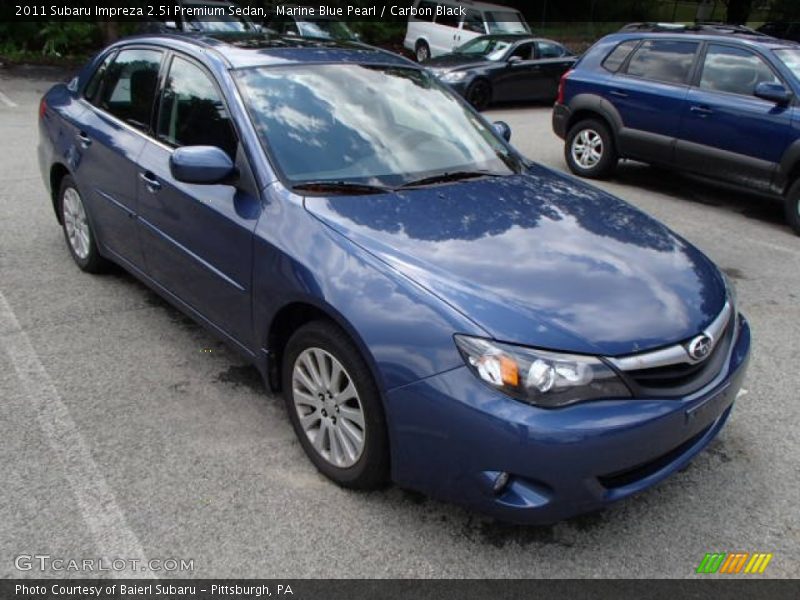 Marine Blue Pearl / Carbon Black 2011 Subaru Impreza 2.5i Premium Sedan