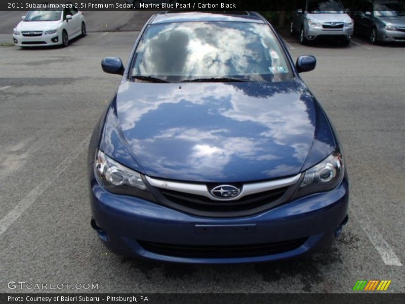 Marine Blue Pearl / Carbon Black 2011 Subaru Impreza 2.5i Premium Sedan